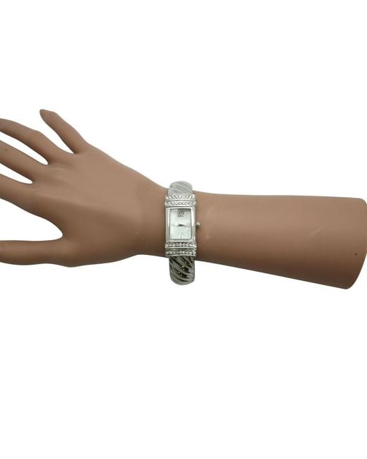 Olivia Pratt Metallic Square And Thin Face Bangle Watch