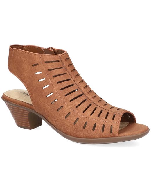 Easy Street Brown Elevate Sandals