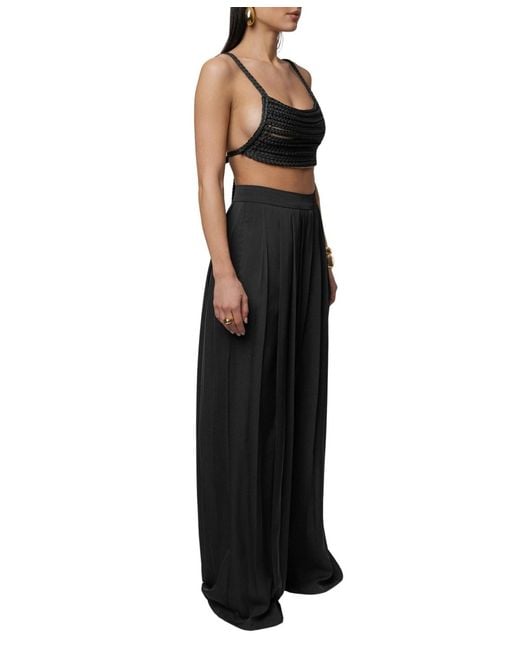 JLUXLABEL Black Sofie Braided Top