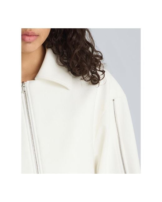 Kenneth Cole White Collared Neck Jacket