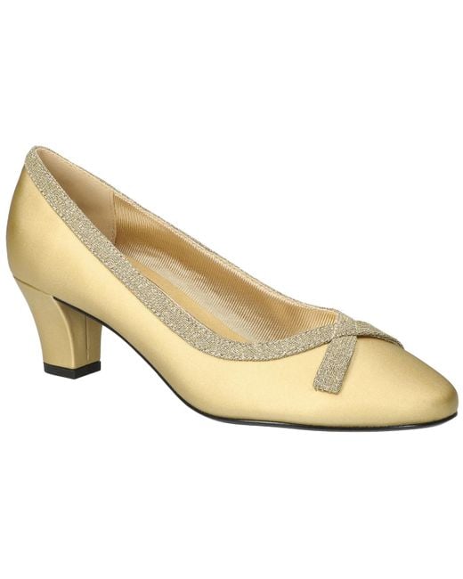 Easy Street Women's Metallic Kata Round-toe Slip-on Pumps
