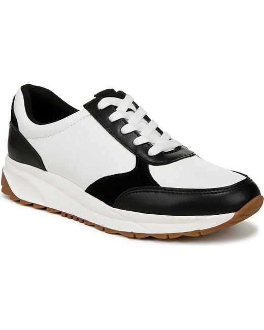 Naturalizer White Shay Lace Up Platform Sneakers