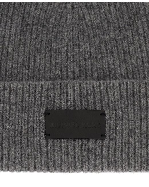 Michael Kors Gray Merino Cuff Hat for men