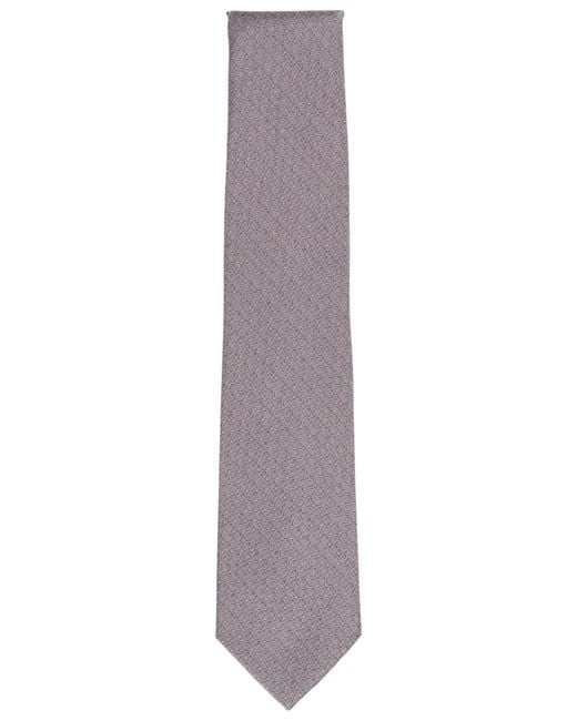 Michael Kors Gray Shone Geo-pattern Tie for men