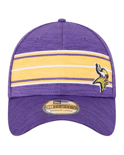 KTZ Purple Minnesota Vikings Stripes 39thirty Flex Hat for men
