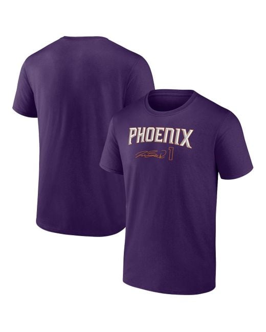 Fanatics Purple Devin Booker Phoenix Suns Name And Number T-shirt for men