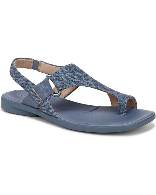 Naturalizer Blue Freya Toe Loop Footbed Slingback Sandals