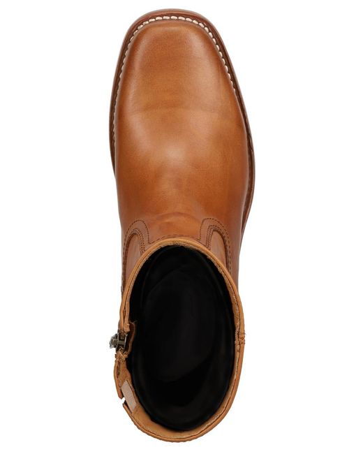 Frye Brown Campus Inside Zip Ankle Boots for men