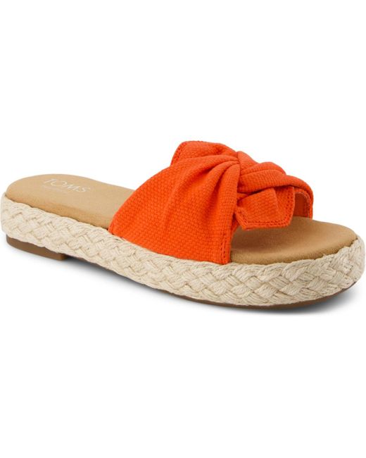 TOMS Orange Abby Slide Slip-on Sandals