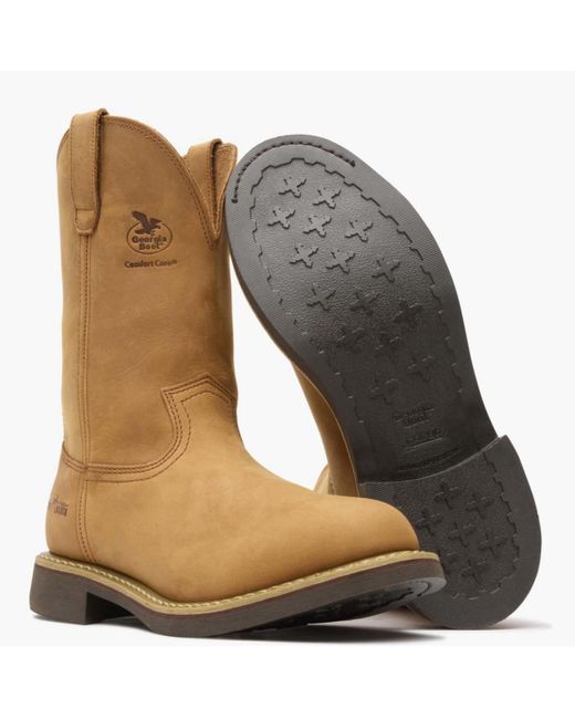 Georgia Boot Brown Carbo-tec Wellington for men