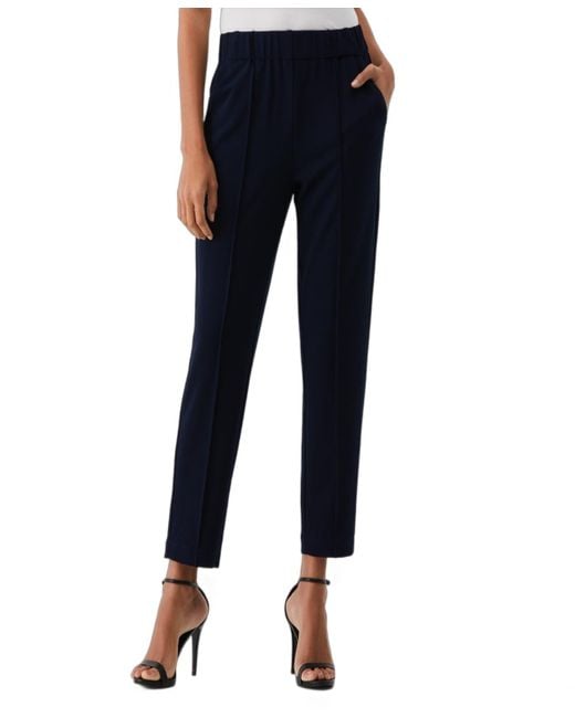 Rafaella Blue Petite Easy Pull On Pants