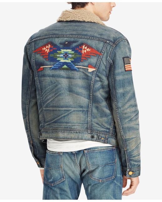 Polo Ralph Lauren Men's Fleece-lined Denim Jacket in Blue for Men | Lyst