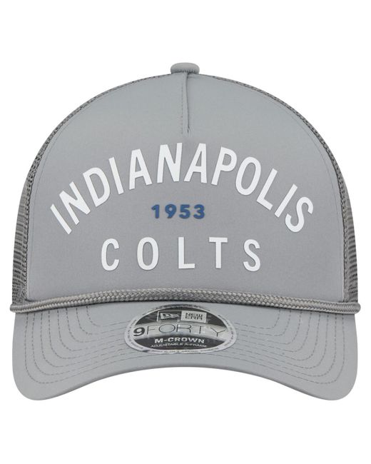 KTZ Gray Â Indianapolis Colts Active Minimalist M-crown A-frame 9forty Adjustable Hat for men