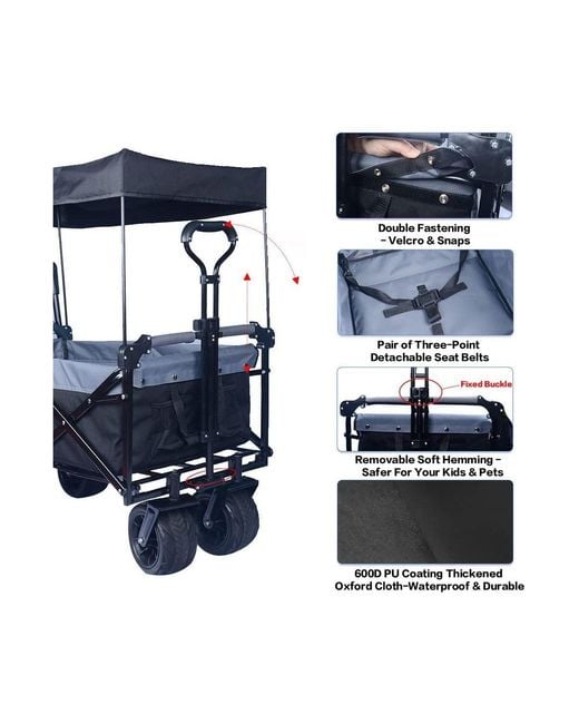 Mountaintop Blue Collapsible Wagon