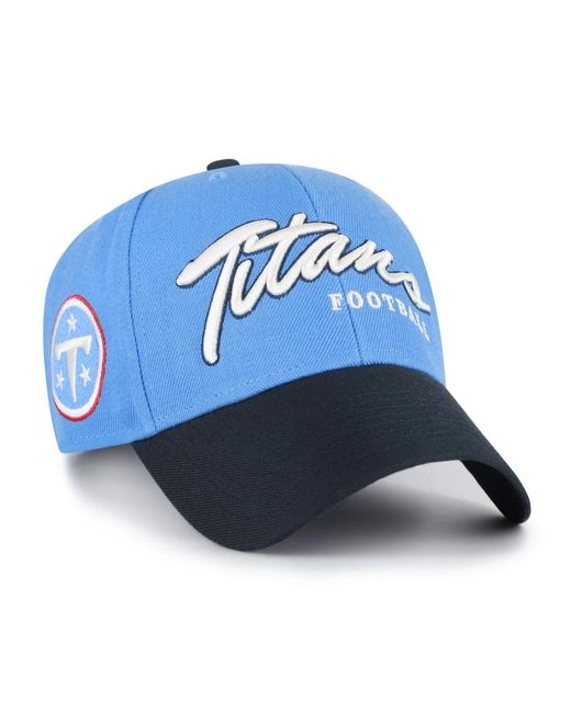 '47 Blue Tennessee Titans Throwback Mvp Adjustable Hat for men