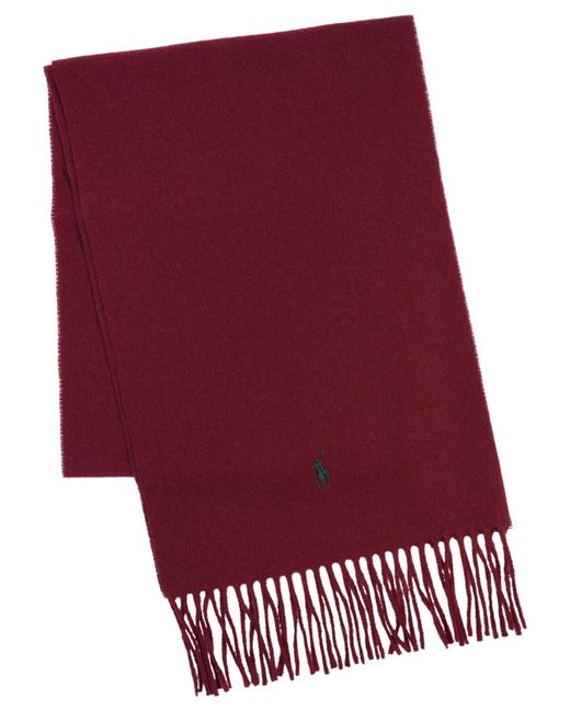 Polo Ralph Lauren Red Wool Muffler for men