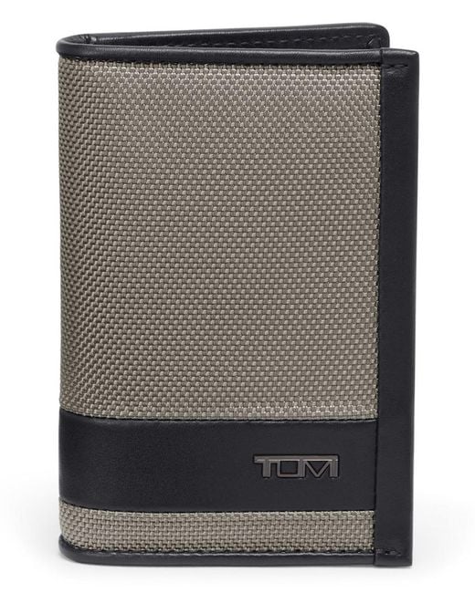 Tumi Gray Multi Window Card Case Wallet for men