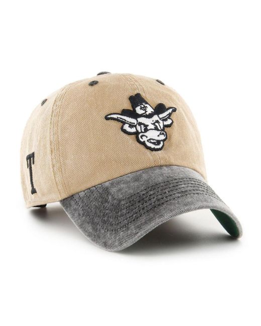 47 Brand Green Khaki Texas Longhorns Vintage-like Eldin Clean Up Adjustable Hat for men