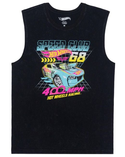 Hybrid Blue Hot Wheels Muscle Graphic Tank for men