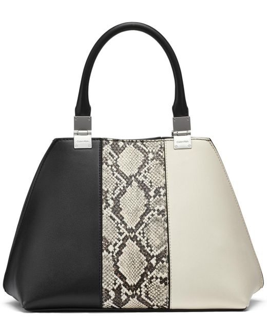 Calvin Klein Black Granite Geometric Satchel – 2 In