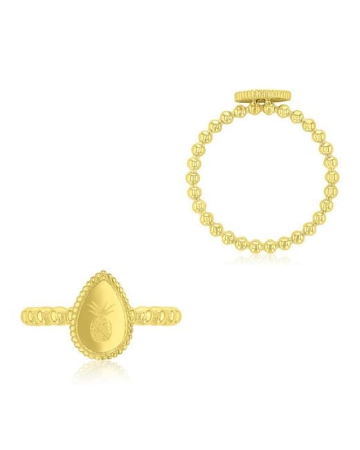 Roxy Waterproof Yellow Pineapple Beads Ring