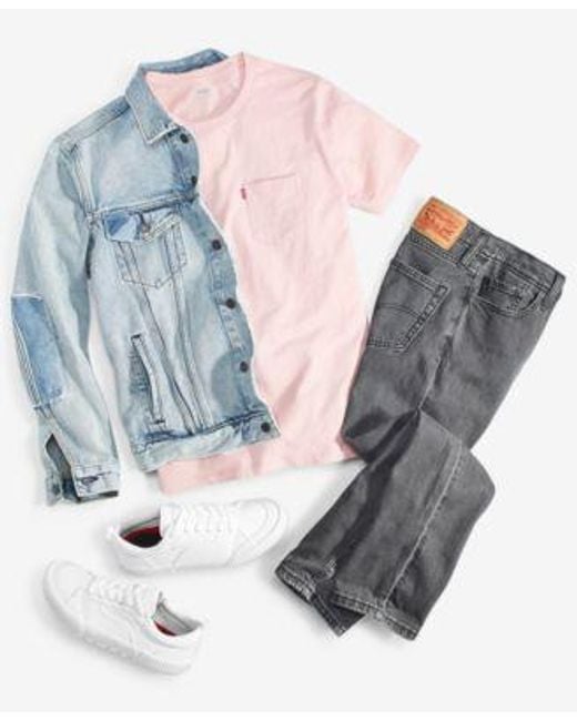 Levi's Blue Levis Trucker Jacket One Pocket T Shirt 511 Slim Fit Jeans for men