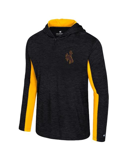 Colosseum Athletics Blue Wyoming Cowboys Always Sunny Quarter-zip Hoodie for men