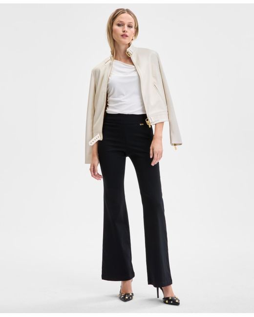 INC International Concepts White Flared-leg Pull-on Pants