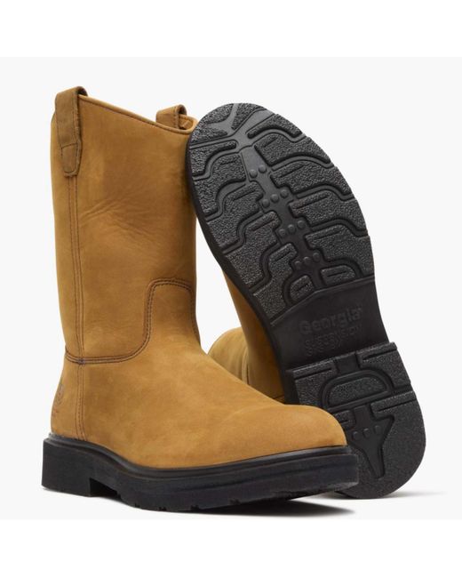Georgia Boot Brown Steel Toe Static-dissipative Work Pull On for men