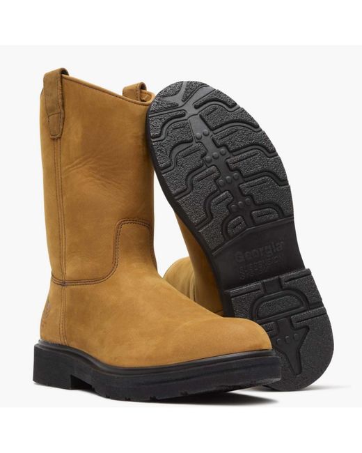 Georgia Boot Brown Steel Toe Static-dissipative Work Pull On for men