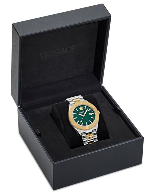 Versace Metallic Swiss Two-tone Stainless Steel Bracelet Watch 42mm for men