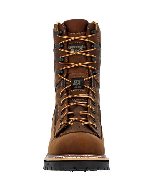 Georgia Boot Brown Ltx Logger Composite Toe Waterproof Work Boot for men