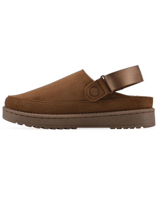 White Mountain Brown Icebound Slingback Clogs