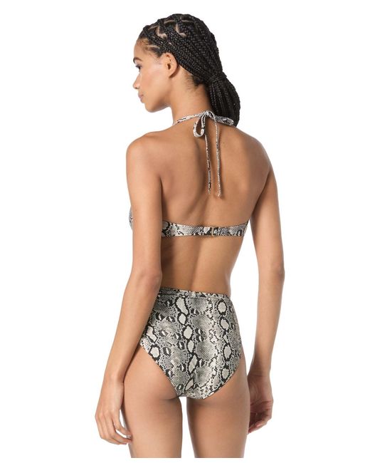 MICHAEL Michael Kors Multicolor Michael Kors Bikini Halter Top