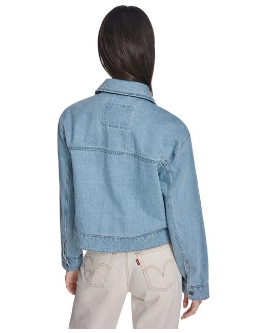 Levi's Blue Laydown Collar Button-front Coat