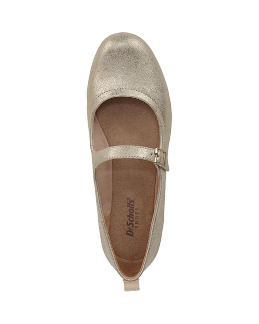 Dr. Scholls White Timeless Jane Closed Round Toe Mary Jane Flats