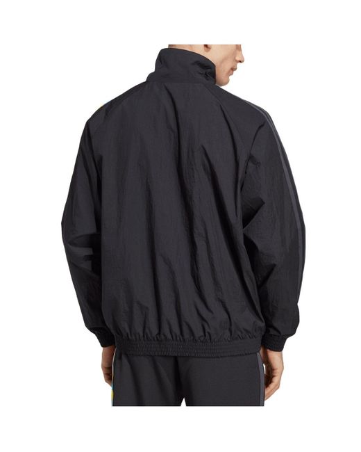 Adidas Black Peter Saville X Manchester United Half-zip Pullover Jacket for men