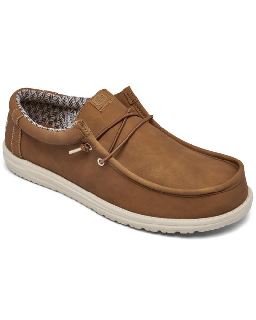 HeyDude Brown Wally Classic Slip-on Casual Moccasin Sneakers From Finish Line for men