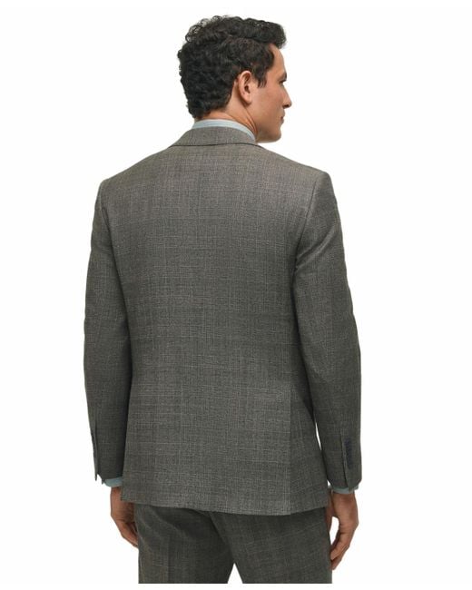 Brooks Brothers Gray Classic-fit Wool-blend Suit Jacket for men