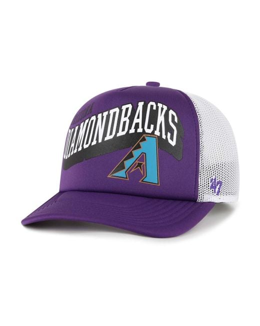 '47 Purple Arizona Diamondbacks Meander Foam Trucker Snapback Hat
