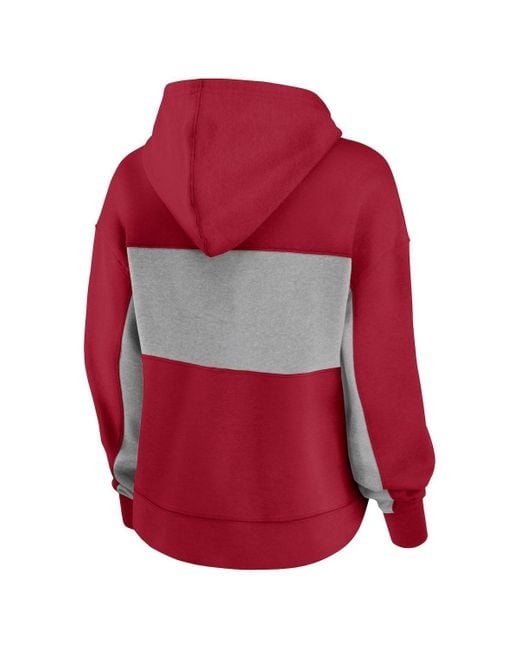 Fanatics Red Oklahoma Sooners Filled Stat Sheet Pullover Hoodie
