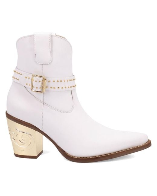 Dingo White Milano Leather Bootie