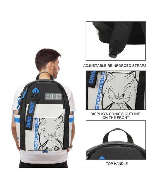 Sonic The Hedgehog Black Art 19" Backpack