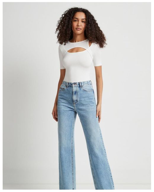 MARCELLA Blue Bowen Top