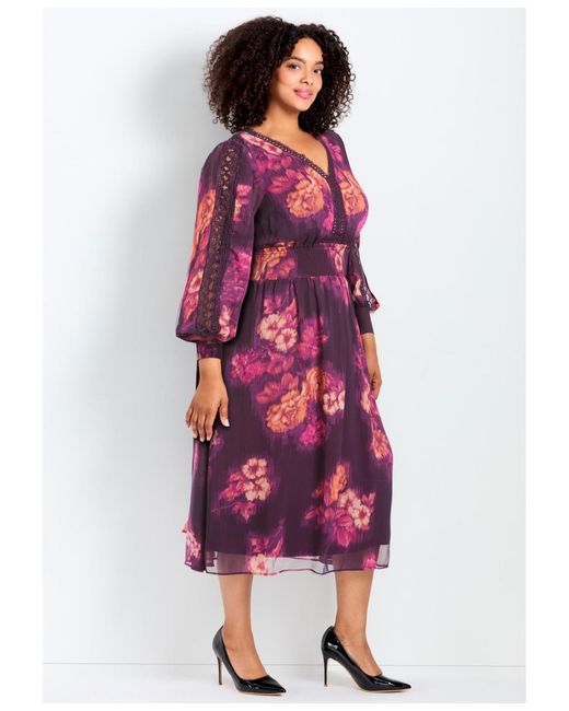 Avenue Purple Elena Dress