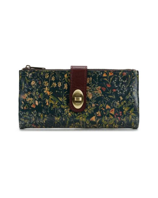 Patricia Nash Green Annesley Leather Wristlet