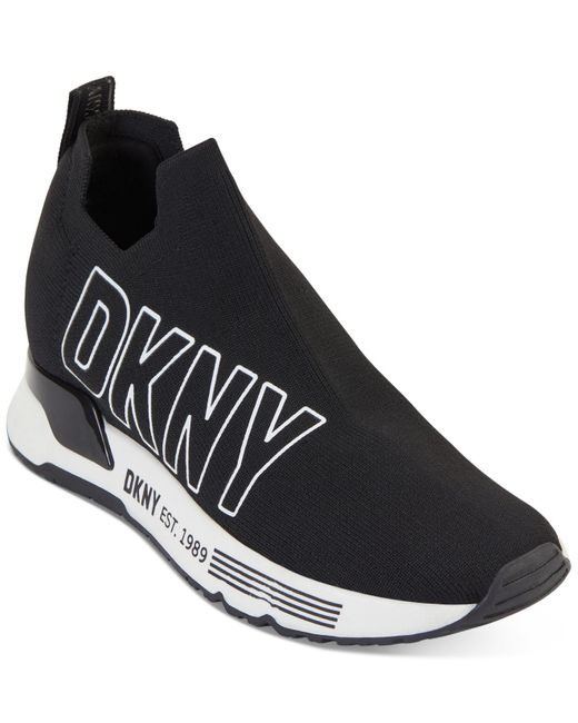 dkny black slip on sneakers