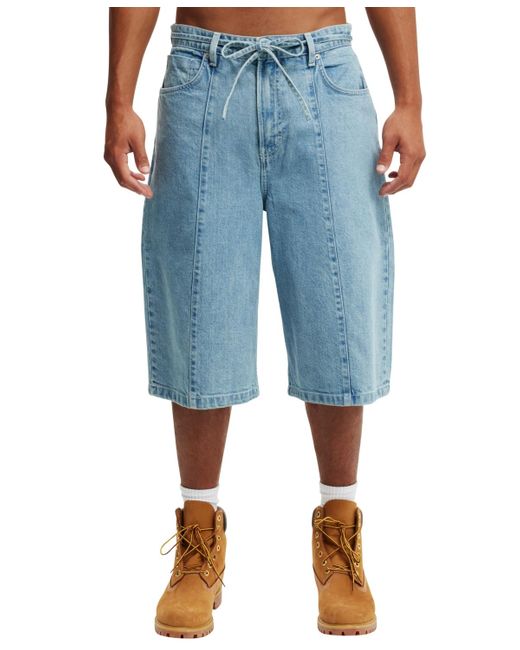 Cotton On Blue Super baggy Jean Shorts for men