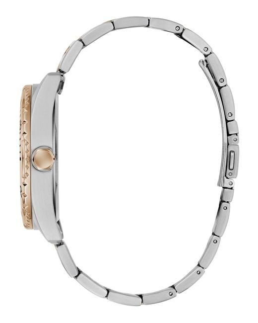 Guess Metallic Two-tone Multi-function Watch for men