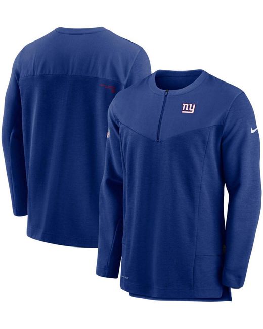Nike Blue Royal New York Giants Sideline Half-zip Uv Performance Jacket for men